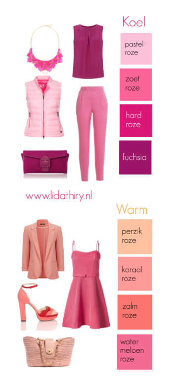 Welke kleur past bij roze kleding