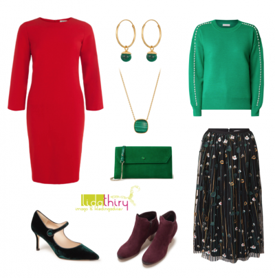 De kleuren rood en groen - kledingcombinaties met kerstkleuren