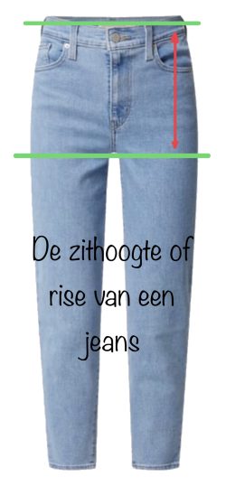 De ideale zithoogte van de jeans